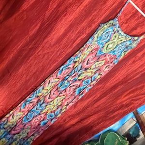 Floor-length hippie design summer dress